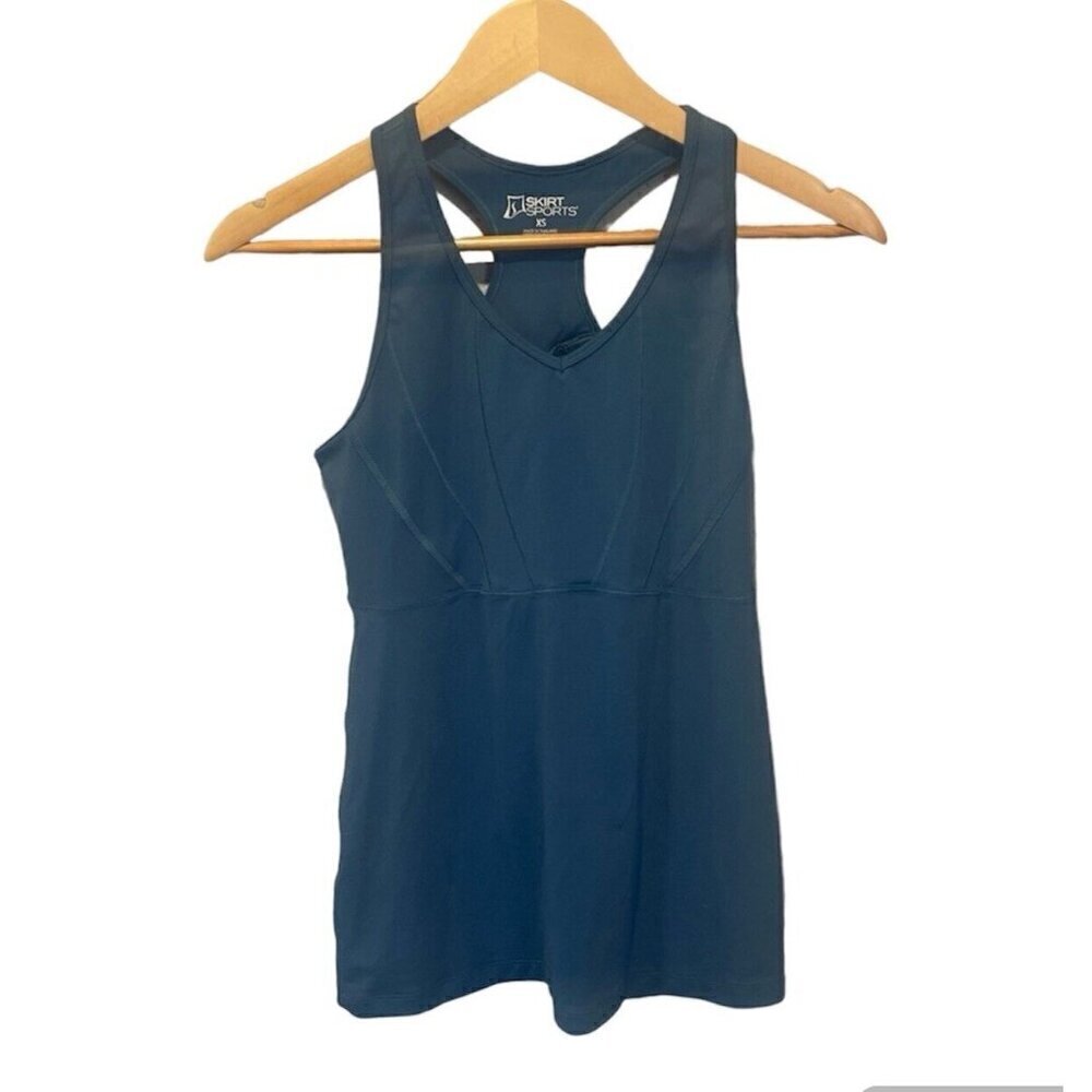 SKIRT SPORTS Tank Top Shirt Size Xs Athletic Running Tennis Yoga XSmall Teal